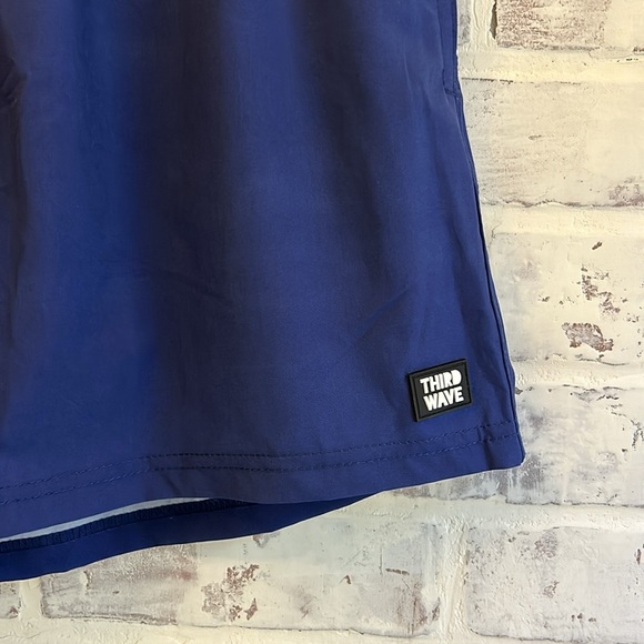 Third Wave Mens Compression Lined 5" Swim Trunks - Navy Blue Pockets Size Medium - Picture 5 of 9